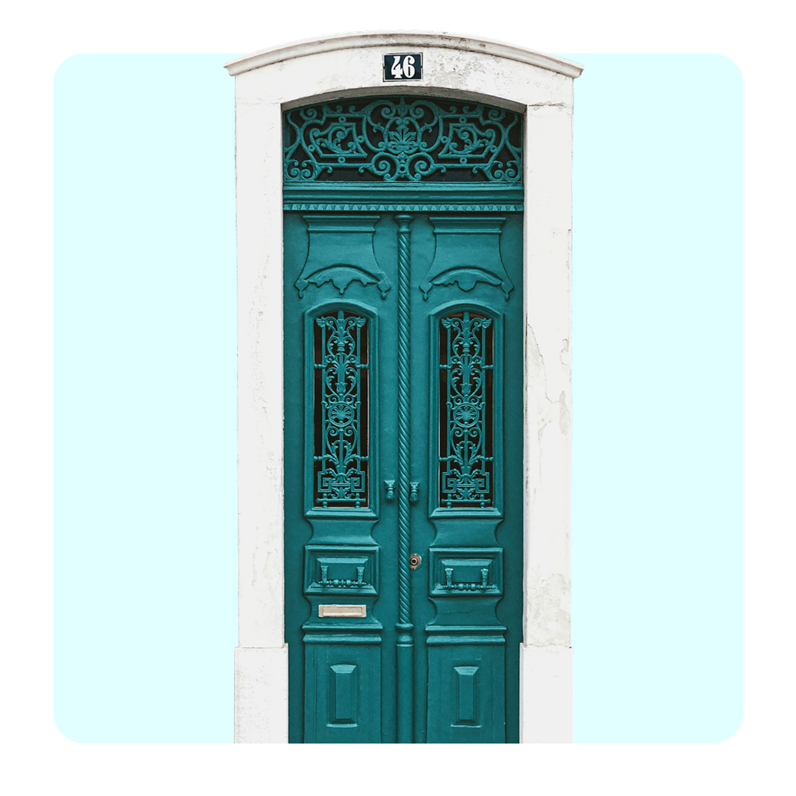 an elegant door